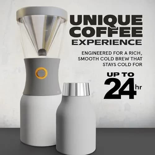 asobu Cold Brew Coffee Maker 40oz | Award-Winning Portable Insulated Brewer with Stainless Steel Carafe thumbnail 2