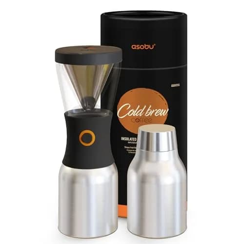 asobu Cold Brew Coffee Maker 40oz | Award-Winning Insulated Cold Brewer with Stainless Steel Carafe thumbnail 1