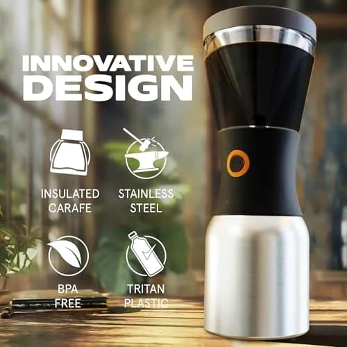 asobu Cold Brew Coffee Maker 40oz | Award-Winning Insulated Cold Brewer with Stainless Steel Carafe thumbnail 5