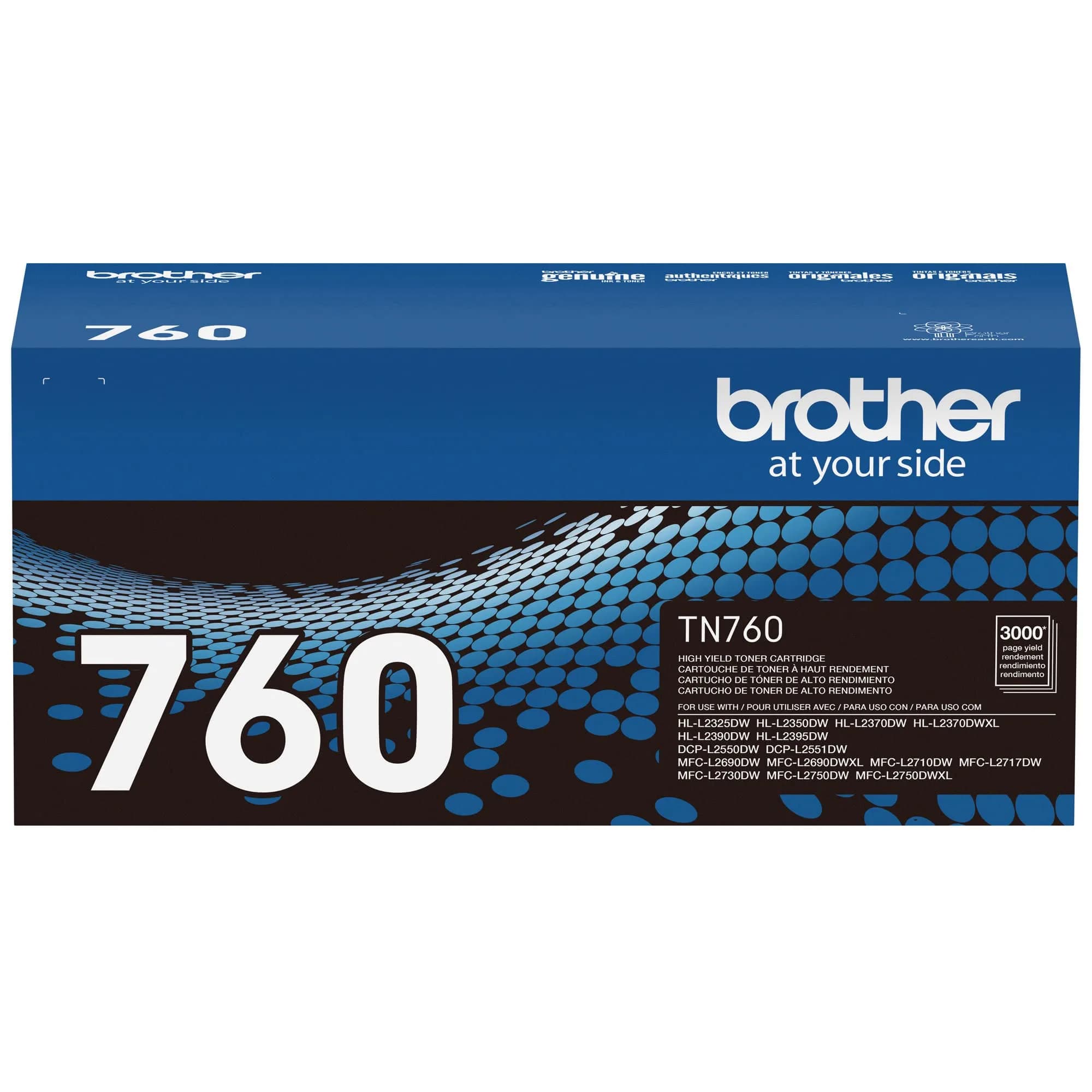Brother Genuine TN760 High Yield Black Toner Cartridge | Professional Mono Laser Print Quality - main product image