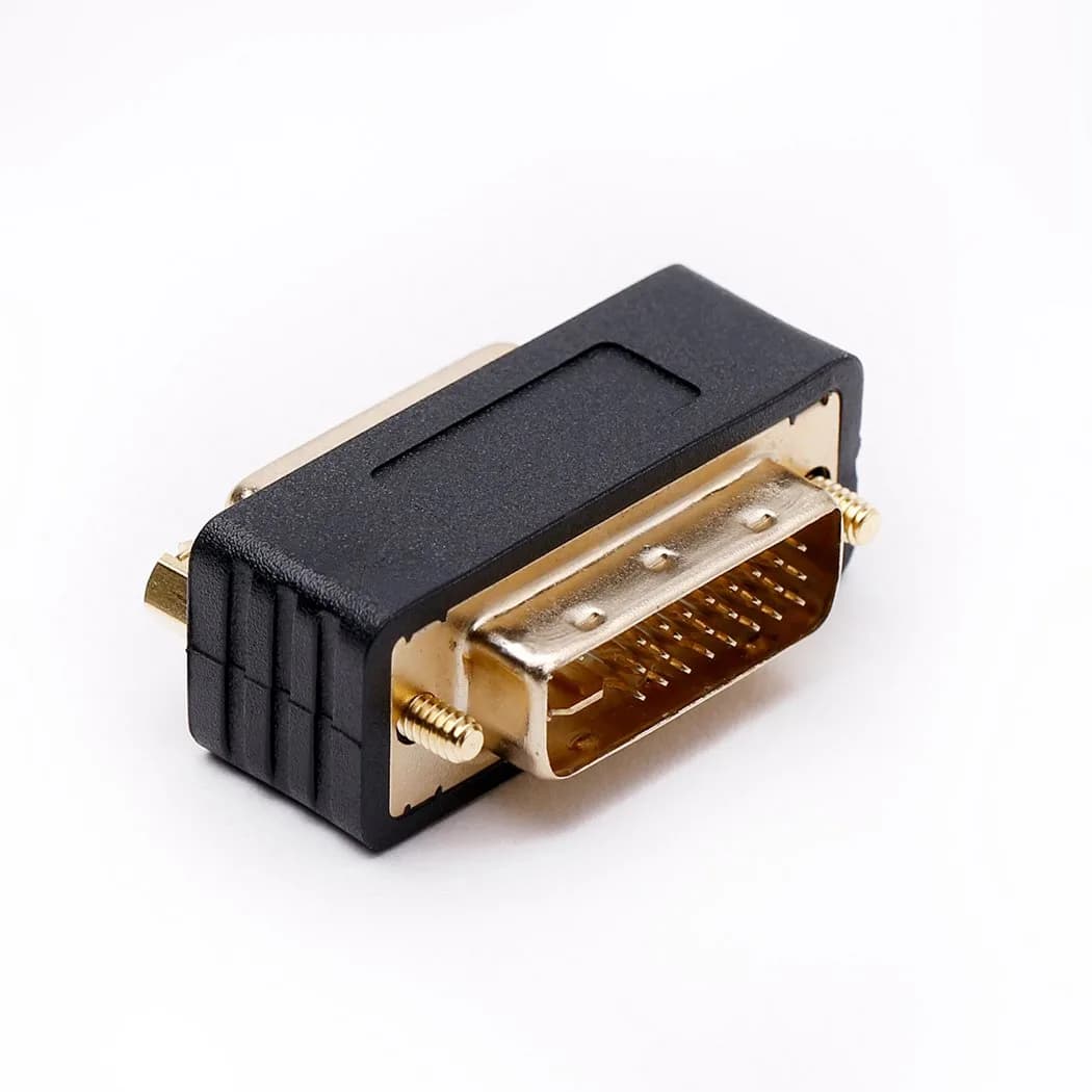 Arnorin DVI-I Male to Female Port Saver Adapter 4.3cm (1.7in) | Connects Digital & Analog Signals — DVI-I M/F