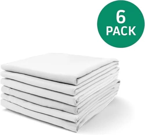 Rollee Pollee Microfiber Cot Sheets 52" x 23" (6-Pack, White) | Secure Fit for Daycare Cots thumbnail 2