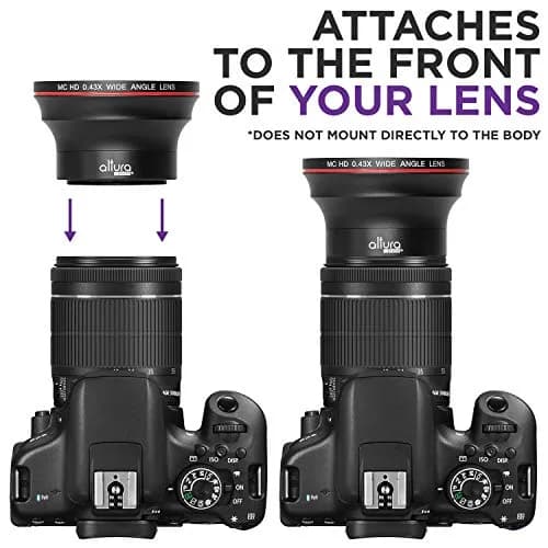 Altura Photo 55mm Wide Angle Lens with Macro | 0.43x Expansion for Nikon & Sony Cameras thumbnail 2