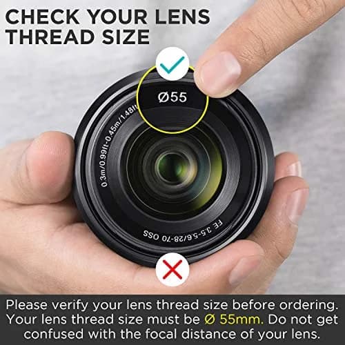 Altura Photo 55mm Wide Angle Lens with Macro | 0.43x Expansion for Nikon & Sony Cameras thumbnail 3