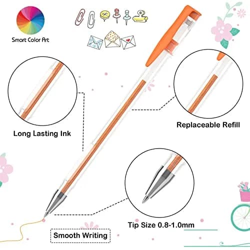 Smart Color Art Gel Pens Set 320 Pack | 160 Colors, 160 Refills, Smooth Ink, Vibrant Rainbow for Adult Coloring thumbnail 4