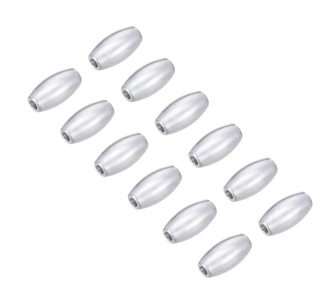 Adabele Sterling Silver Beads 5.5mm | Hypoallergenic, Heirloom Quality — 5.5x3mm/Small - 50pcs
