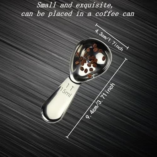 CoaGu 2 Pack 15ml Stainless Steel Coffee Measuring Spoons | Accurate Ground Coffee Measurement thumbnail 3