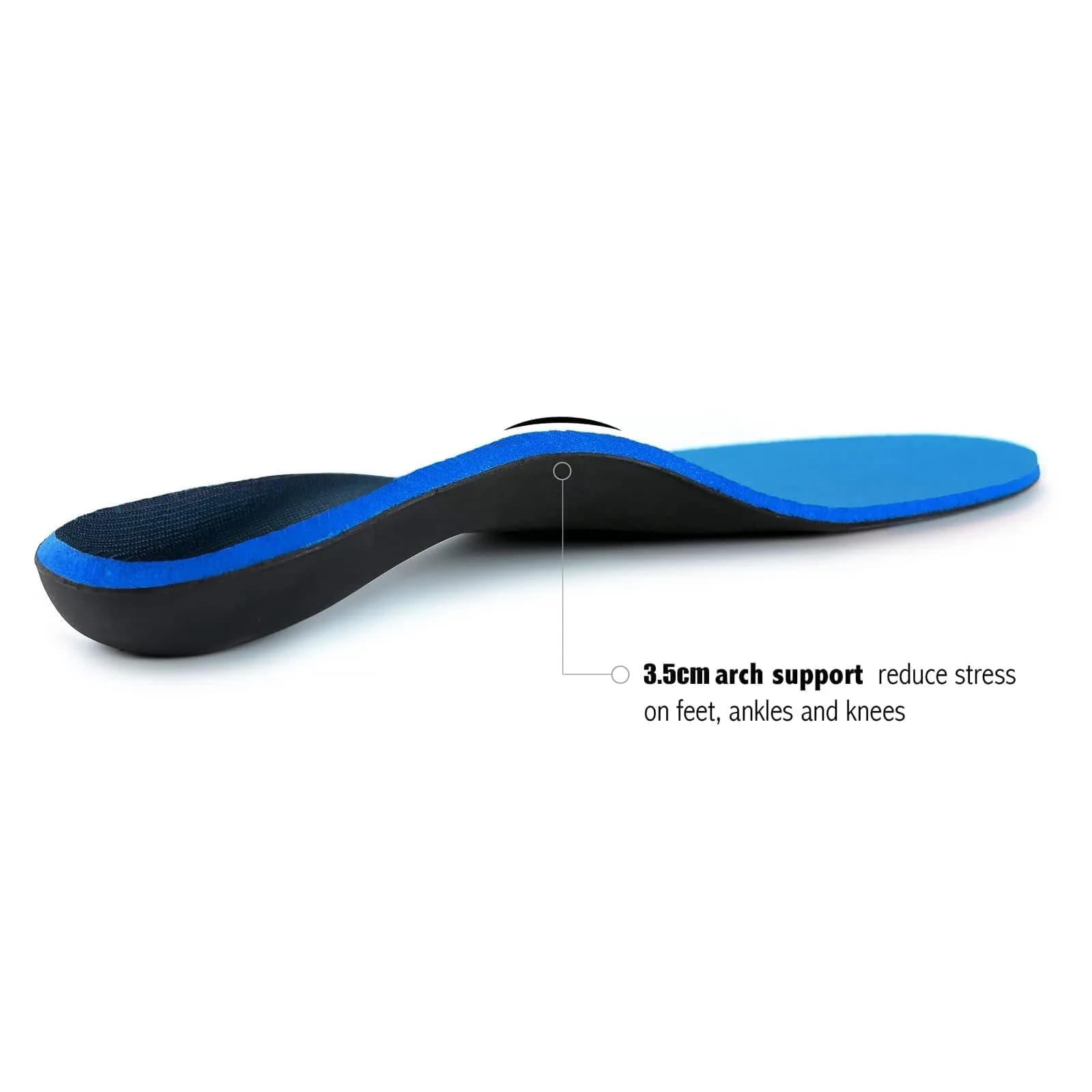 WALK·HERO Arch Support Insoles for Flat Feet, Men's Size 13-13.5 (Blue) | FDA Approved Orthotic Shoe Inserts - view 4