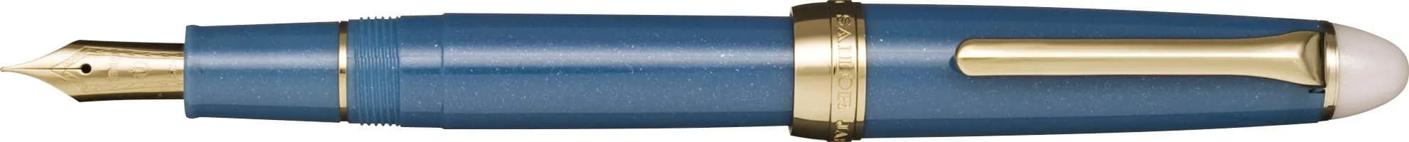 Sailor Four Seasons Weave Fountain Pen, Moon and Night Water Frost Night, Fine Point, 17mm (0.7in) Diameter — Gold