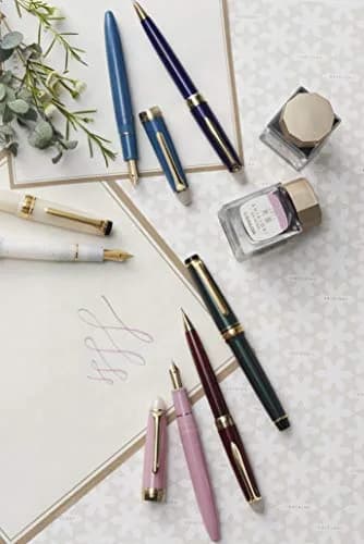Sailor Four Seasons Weave Fountain Pen, Moon and Night Water Frost Night, Fine Point, 17mm (0.7in) Diameter thumbnail 3