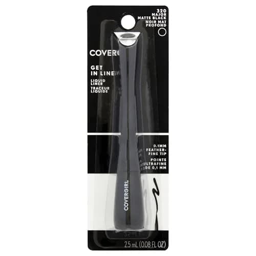 COVERGIRL Get In Line Liquid Eyeliner 0.08 Oz | Feather-Fine Tip, Long Lasting, Waterproof, Quick-Dry thumbnail 1