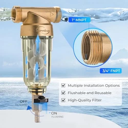 iSpring WSP-1000SL Spin Down Sediment Filter 1000 Micron | 20 GPM Max Flow Rate thumbnail 4