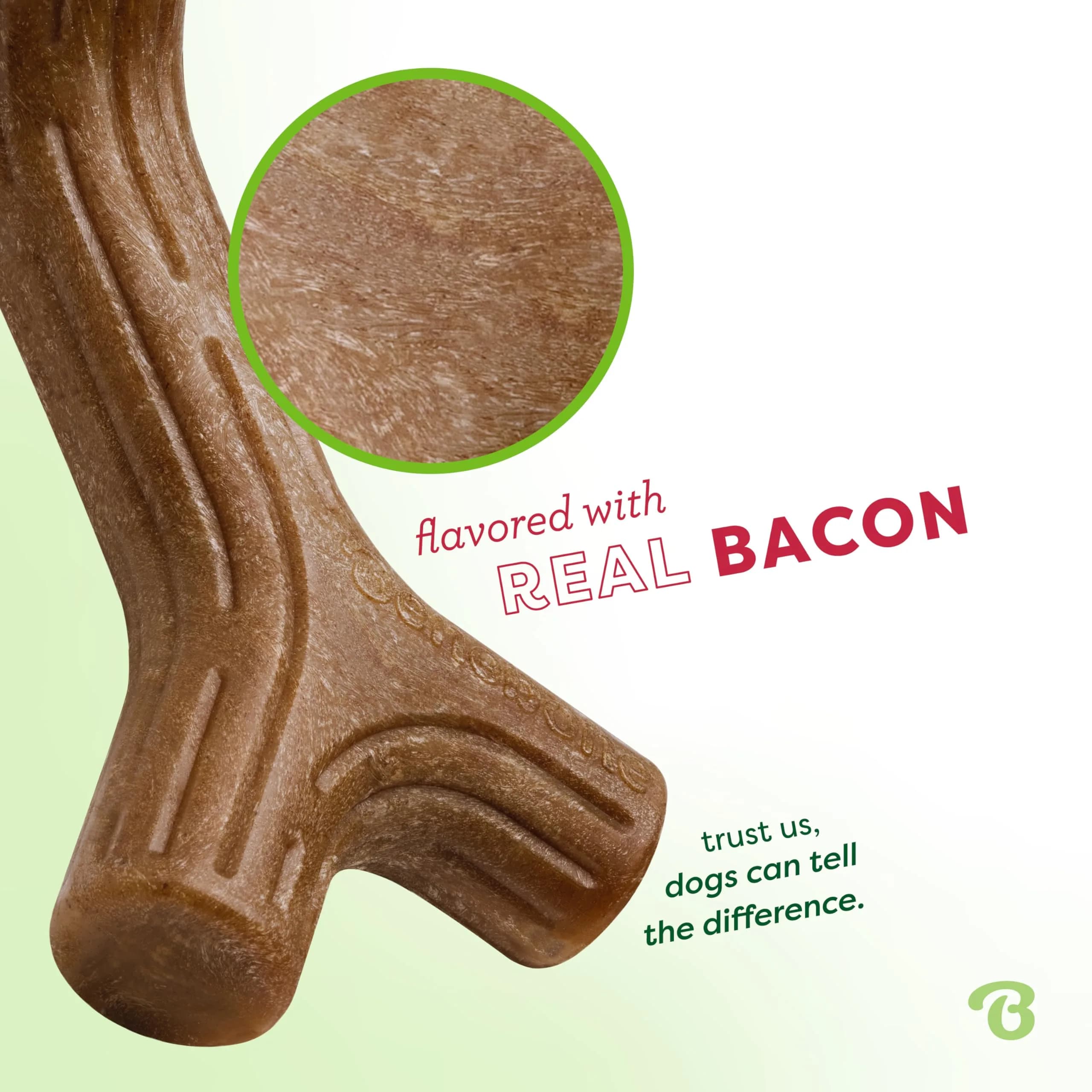 Benebone Dental Chew Toy for Dogs, Real Bacon Flavor, Small Size, Made in USA - view 2