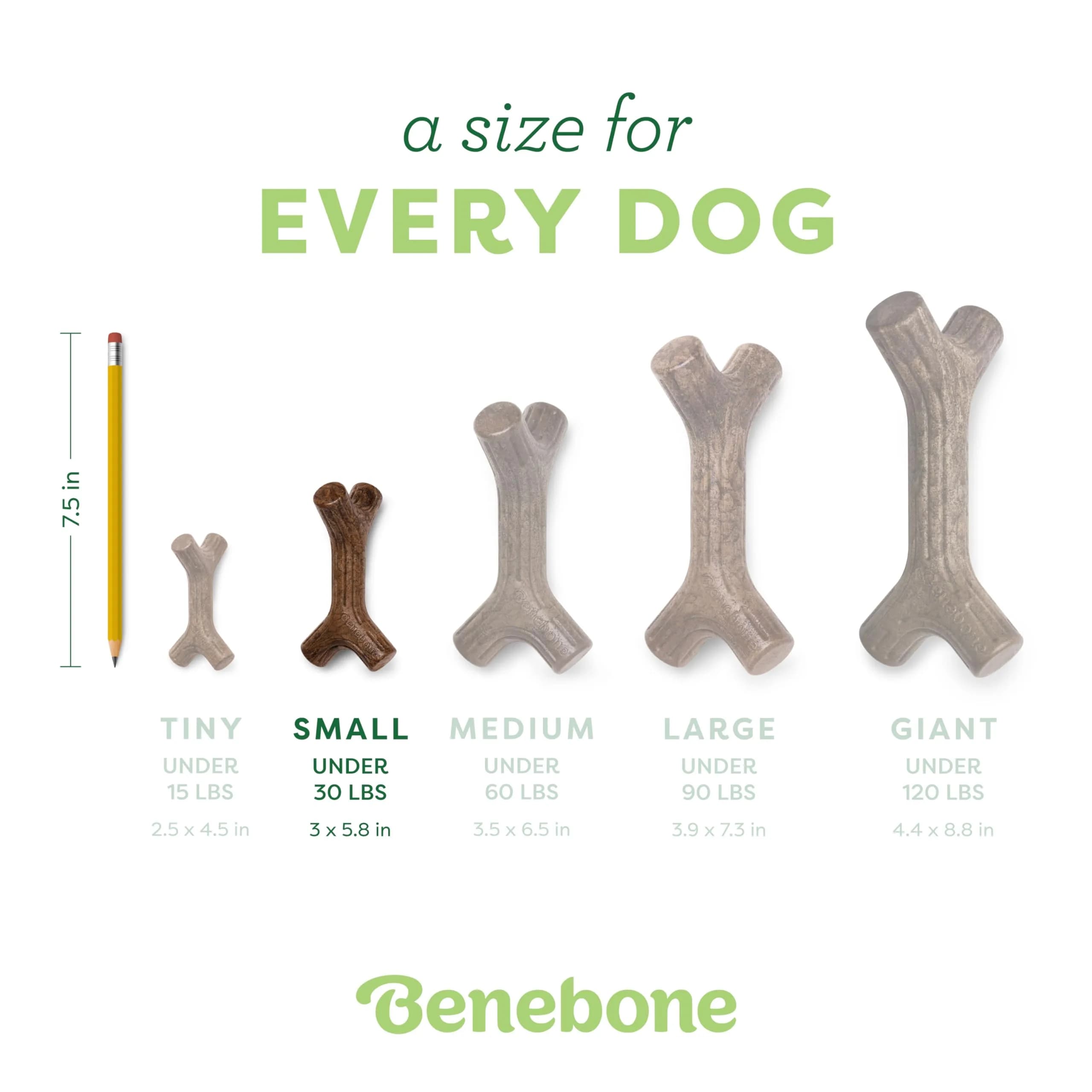 Benebone Dental Chew Toy for Dogs, Real Bacon Flavor, Small Size, Made in USA - view 4