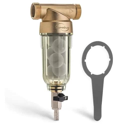 iSpring WSP-50SL Spin Down Sediment Filter 50 Micron (9" H x 3.5" W) | Protects Finer Filters & Appliances thumbnail 1