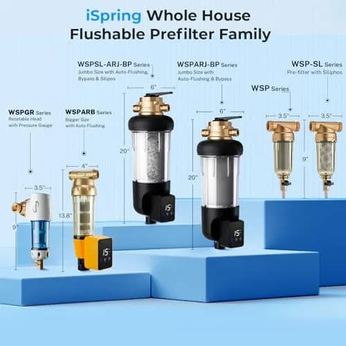 iSpring WSP-50SL Spin Down Sediment Filter 50 Micron (9" H x 3.5" W) | Protects Finer Filters & Appliances thumbnail 8
