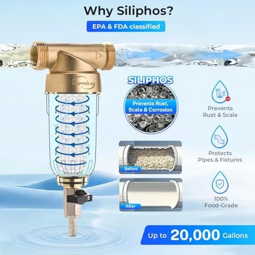 iSpring WSP-50SL Spin Down Sediment Filter 50 Micron (9" H x 3.5" W) | Protects Finer Filters & Appliances thumbnail 2