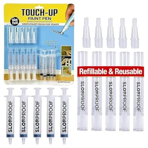 Slobproof Refillable Touch-Up Paint Pen 50ml (1.7 Fl Oz) 5-Pack | Precision Brush Tip for Walls & Furniture thumbnail 1