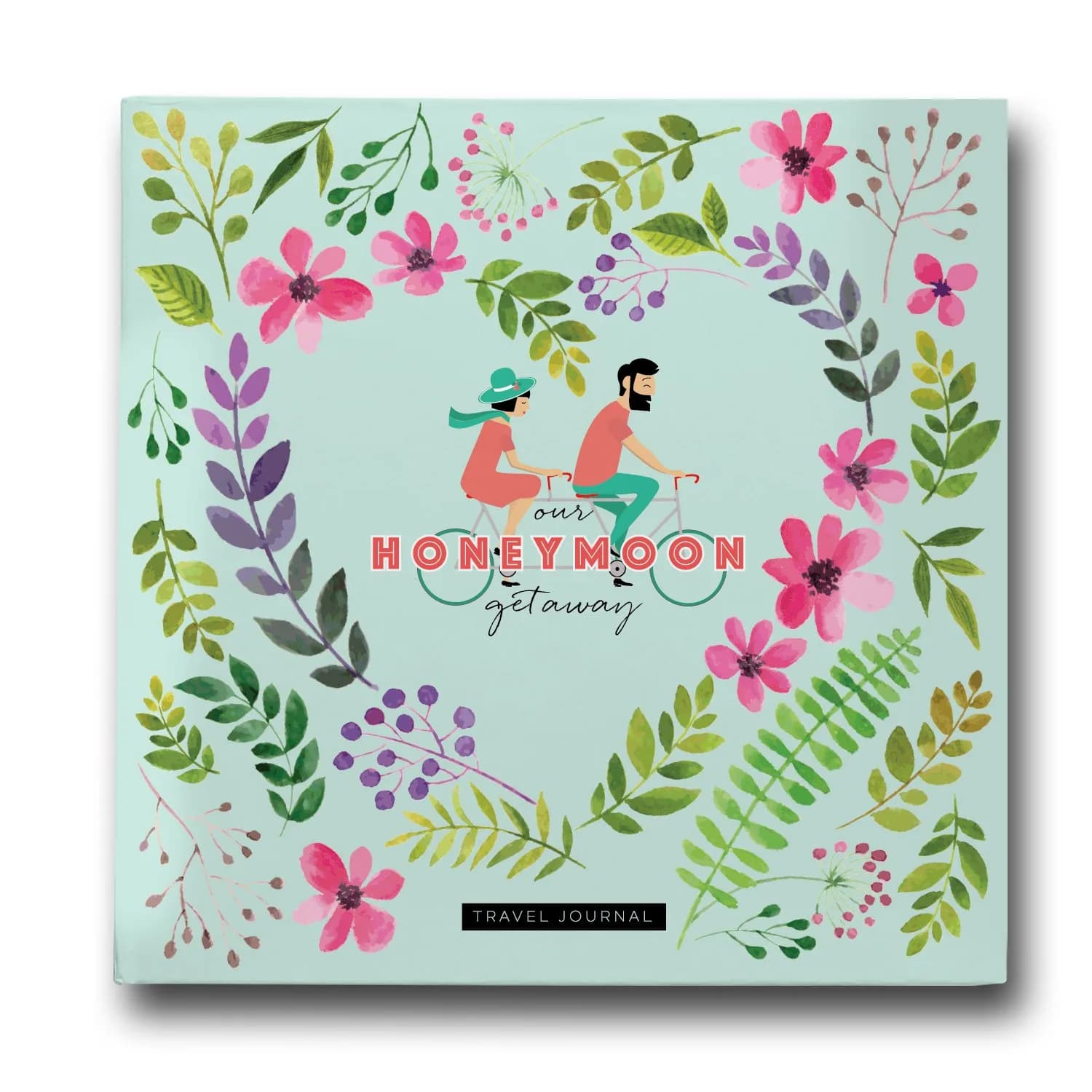 Pillow & Toast Honeymoon Travel Journal 8 x 8 inches | Memory Album for Couples & Anniversary — Hardcover