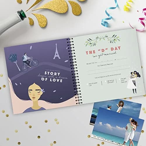 Pillow & Toast Honeymoon Travel Journal 8 x 8 inches | Memory Album for Couples & Anniversary thumbnail 4