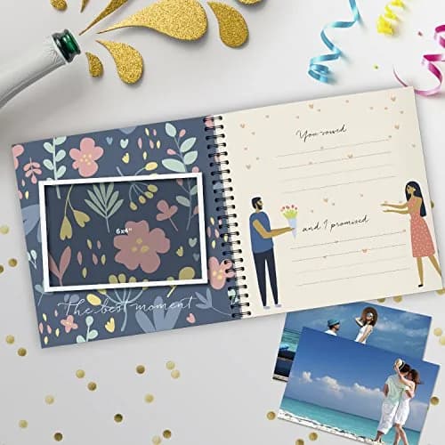 Pillow & Toast Honeymoon Travel Journal 8 x 8 inches | Memory Album for Couples & Anniversary thumbnail 5