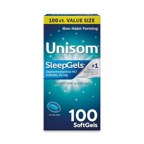 Unisom SleepGels Nighttime Sleep Aid Capsules 50mg | Non-Habit-Forming Sleep Support for Adults thumbnail 1