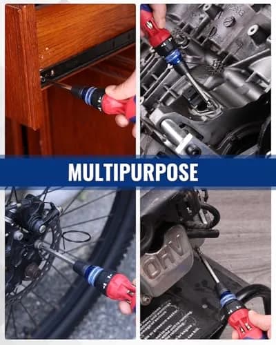 WORKPRO 12-in-1 Ratcheting Multi-Bit Screwdriver Set | Ergonomic Handle & Auto-Lock Bits for Home & DIY thumbnail 7