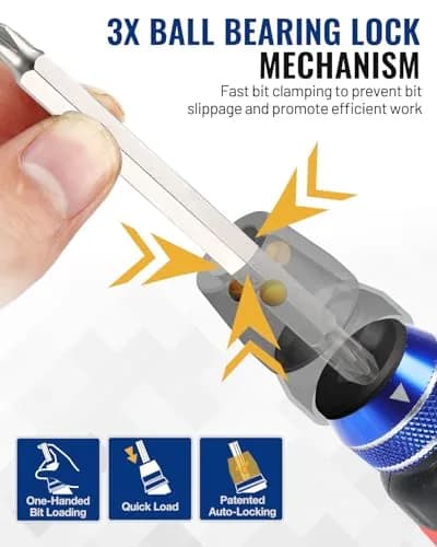 WORKPRO 12-in-1 Ratcheting Multi-Bit Screwdriver Set | Ergonomic Handle & Auto-Lock Bits for Home & DIY thumbnail 2