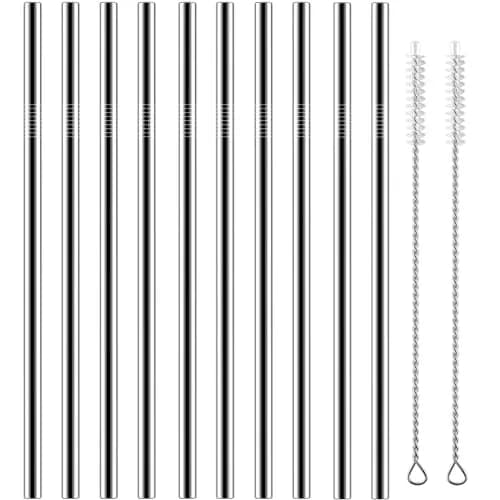 HuaQi Stainless Steel Drinking Straws 10.5'' | Reusable & Eco-Friendly (70-120 chars) thumbnail 8