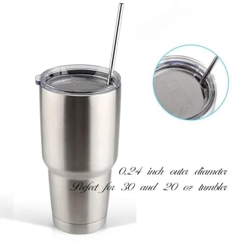 HuaQi Stainless Steel Drinking Straws 10.5'' | Reusable & Eco-Friendly (70-120 chars) thumbnail 3