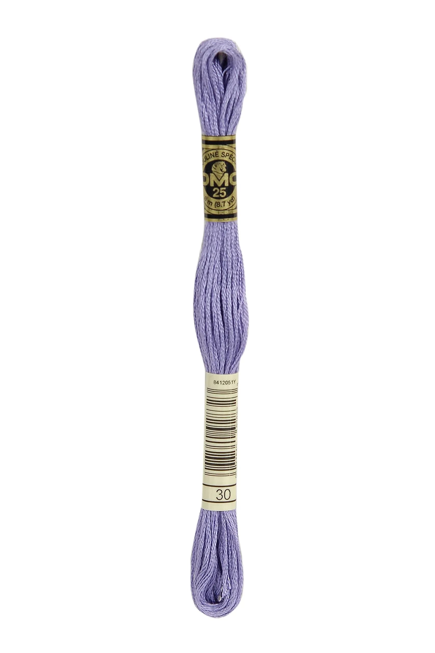 DMC 6-Strand Embroidery Cotton 8.7yd | Long Staple, Sheen, Fade-Resistant (70-120 chars) — Medium Light Blueberry