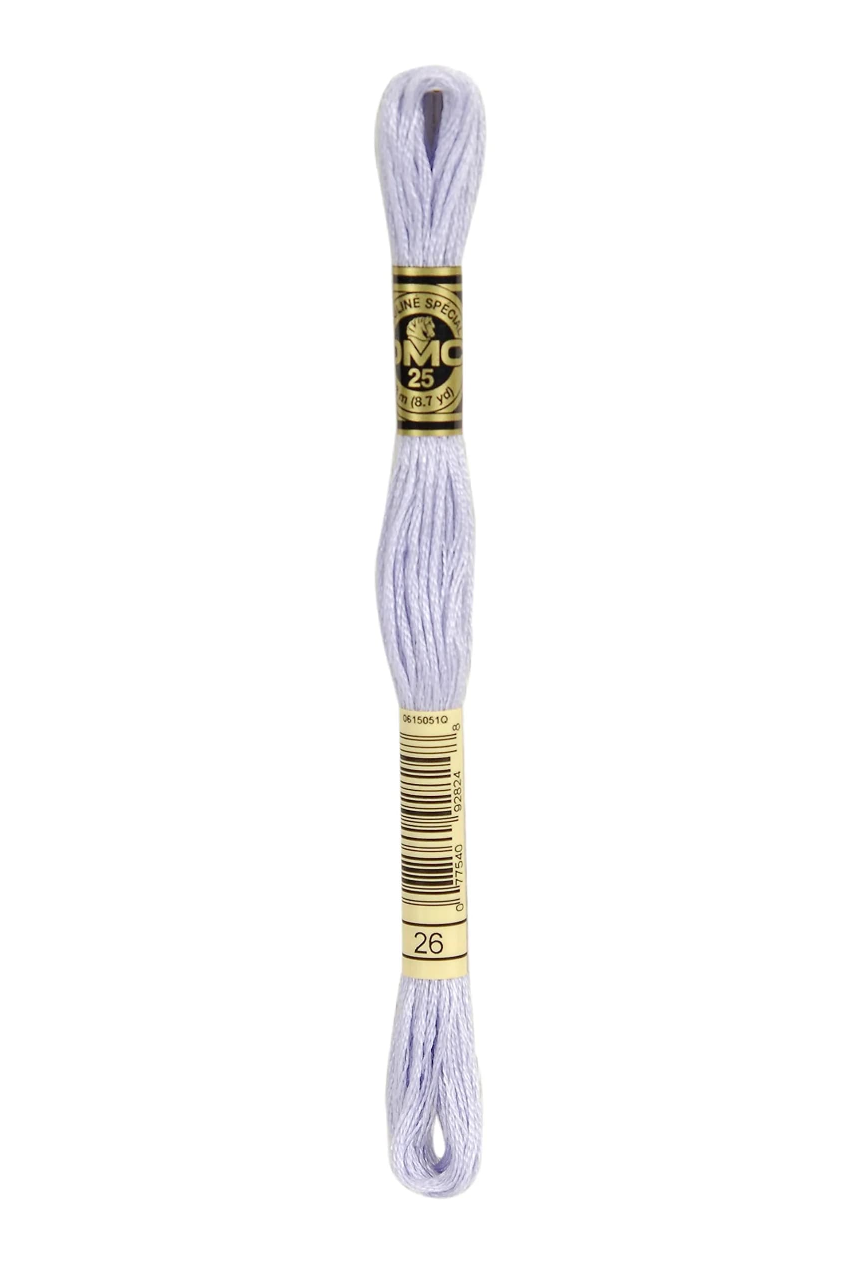 DMC 6-Strand Embroidery Cotton 8.7yd - Pale Lavender | Long Staple, Sheen, Washable (70-120 chars) — Purple