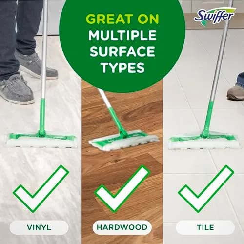 Swiffer Sweeper Dry Sweeping Pad Refills, 52 Count (1.1 kg) | Traps & Locks Dirt, Hair, Pet Dander thumbnail 4