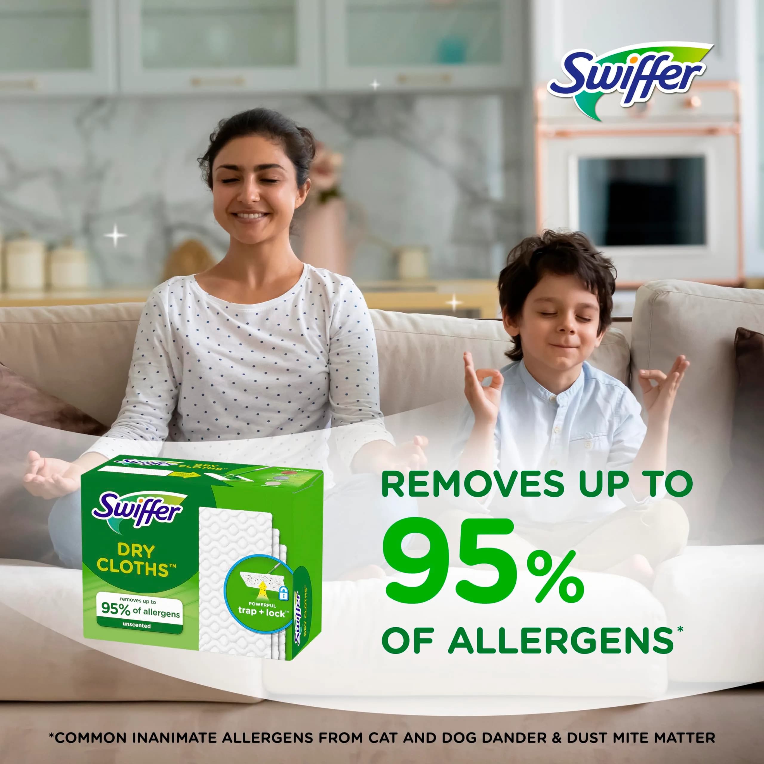 Swiffer Sweeper Dry Sweeping Pad Refills, 52 Count (1.1 kg) | Traps & Locks Dirt, Hair, Pet Dander - view 5