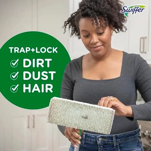 Swiffer Sweeper Dry Sweeping Pad Refills, 52 Count (1.1 kg) | Traps & Locks Dirt, Hair, Pet Dander thumbnail 6
