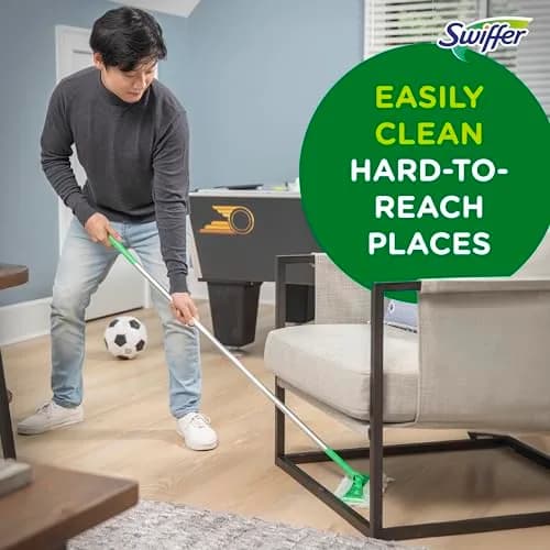 Swiffer Sweeper Dry Sweeping Pad Refills, 52 Count (1.1 kg) | Traps & Locks Dirt, Hair, Pet Dander thumbnail 7