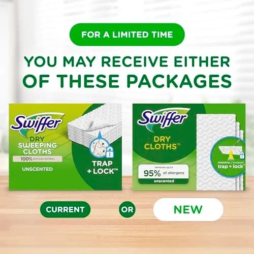 Swiffer Sweeper Dry Sweeping Pad Refills, 52 Count (1.1 kg) | Traps & Locks Dirt, Hair, Pet Dander thumbnail 2