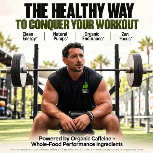 Organic Muscle Pre Workout Powder, Passionfruit Guava | USDA Organic, Vegan, Low Caffeine for Endurance thumbnail 5