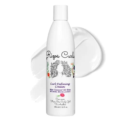 Rizos Curls Curl Defining Cream for Wavy, Curly, Coily Hair – Frizz Control, Defines, Softens, Moisturizes, Adds Shine for 1a–4c Hair Types – Sulfate & Paraben thumbnail 1