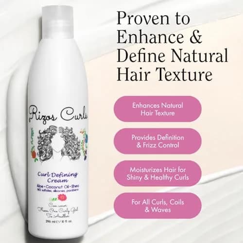 Rizos Curls Curl Defining Cream for Wavy, Curly, Coily Hair – Frizz Control, Defines, Softens, Moisturizes, Adds Shine for 1a–4c Hair Types – Sulfate & Paraben thumbnail 5