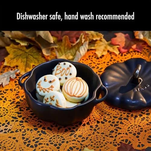 STAUB Ceramic 0.5-qt Petite Ceramic Pumpkin | Oven & Stove Safe up to 572°F, Decorative Pumpkin Dish thumbnail 10