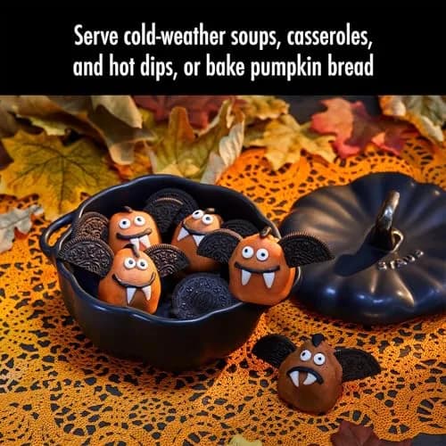 STAUB Ceramic 0.5-qt Petite Ceramic Pumpkin | Oven & Stove Safe up to 572°F, Decorative Pumpkin Dish thumbnail 3