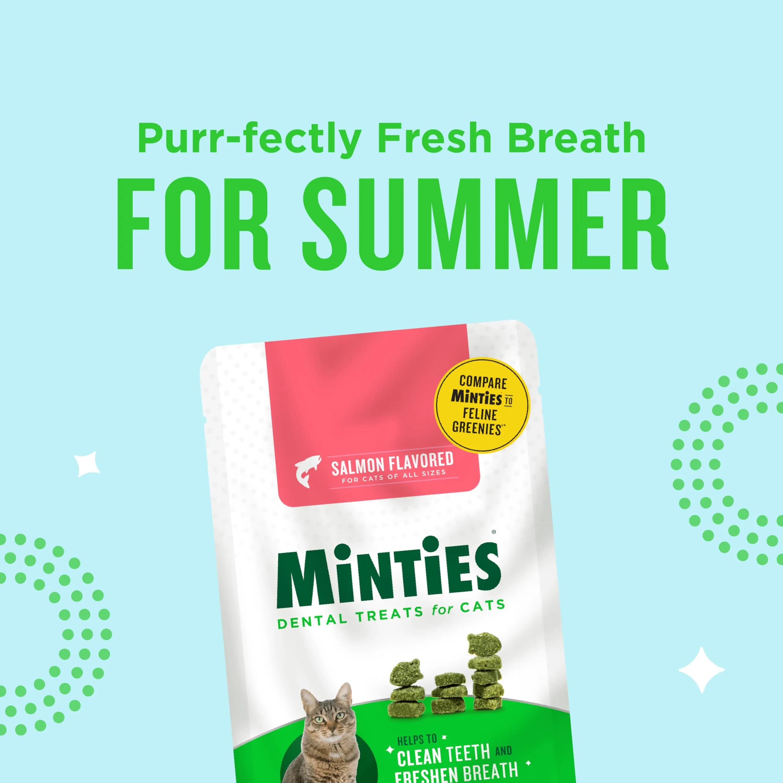 Minties Salmon Flavored Dental Treats for Cats 70.87g (2.5oz) | Freshens Breath & Controls Tartar - view 8