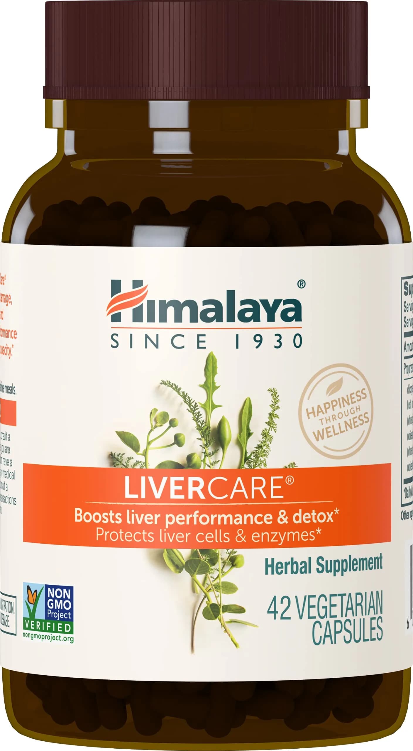 Himalaya LiverCare Unflavoured Herbal Supplement, 42 Capsules | Supports Liver Detox & Function - main product image