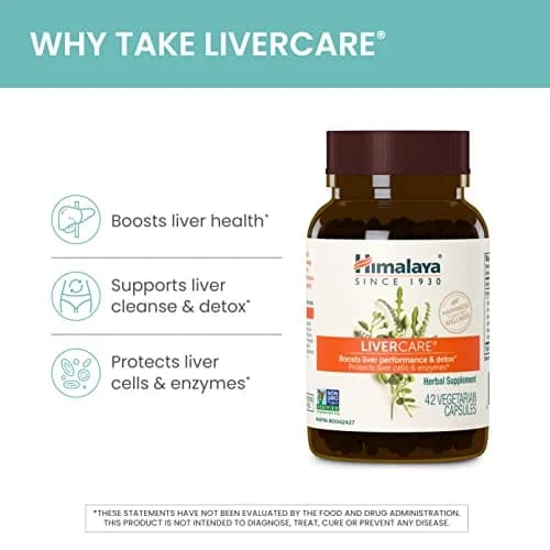 Himalaya LiverCare Herbal Liver Support Supplement 375 mg (42 Count) | Promotes Detox & Waste Elimination thumbnail 3