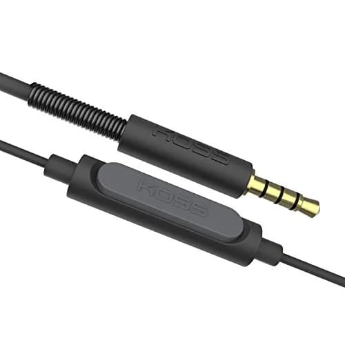 Koss Porta Pro with Microphone and Remote On-Ear Headphones | Wired Plug, Black/Silver thumbnail 3