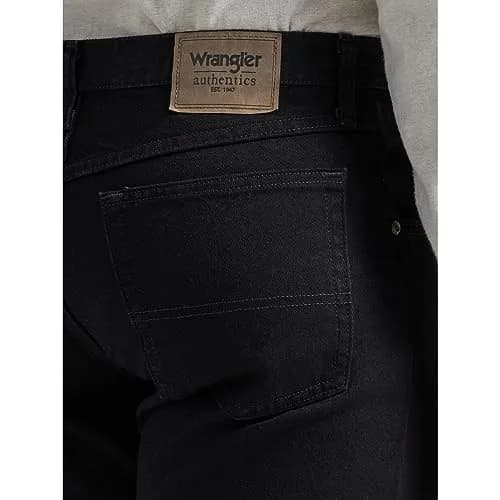 Wrangler Authentics Classic 5-pocket Relaxed Fit Cotton Jean, Black, 33W x 32L | Casual Comfort for Men thumbnail 3