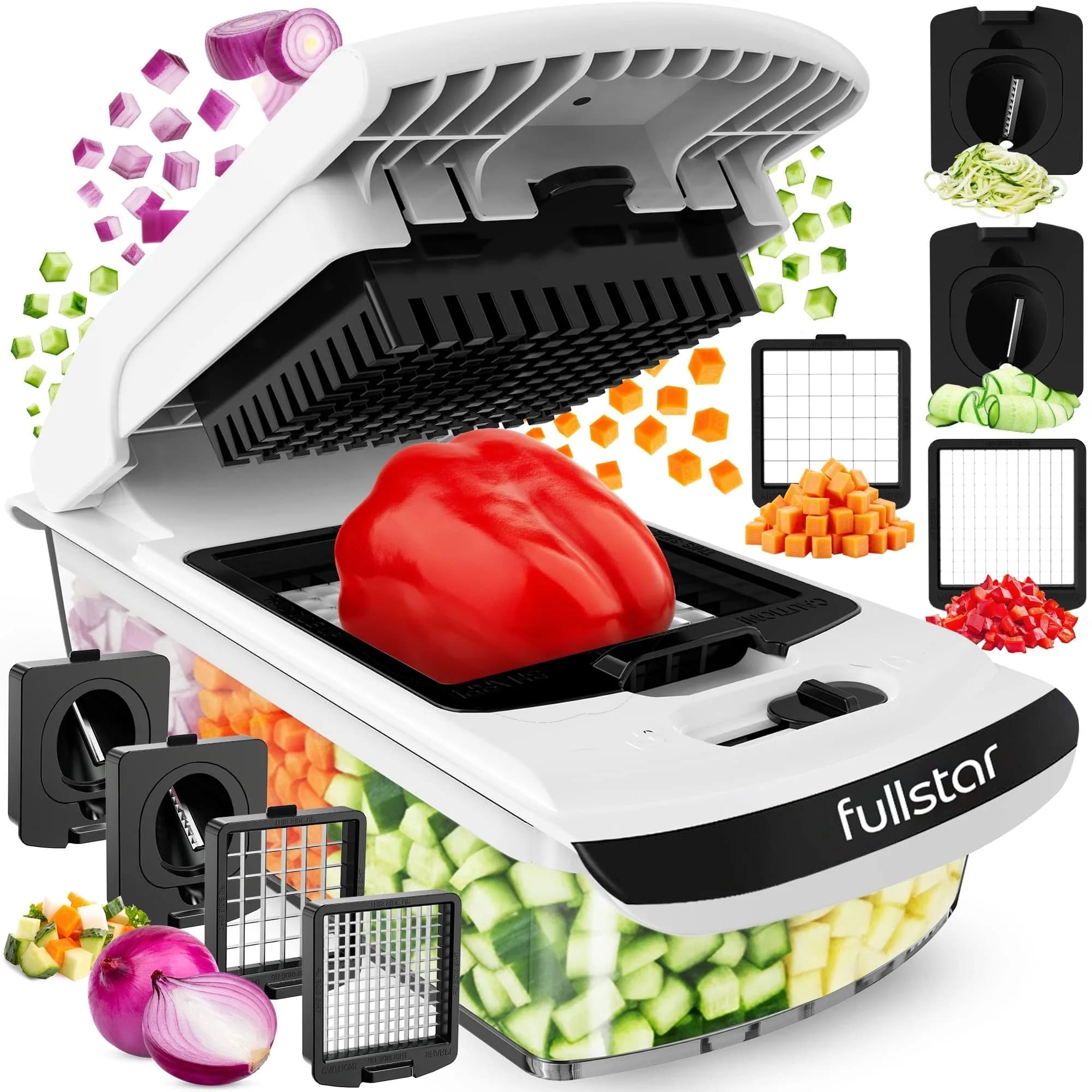 Fullstar Pro Original Vegetable Chopper & Spiralizer 1.2L (4 Cups) | Fast & Safe Kitchen Prep - main product image