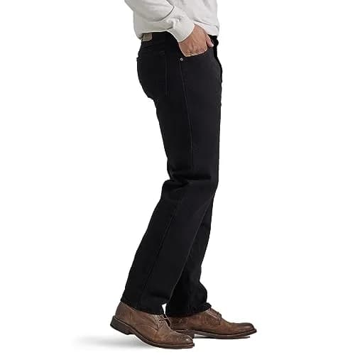 Wrangler Authentics Classic 5-Pocket Relaxed Fit Cotton Jean, Black, 32W x 30L | Imported for India thumbnail 2
