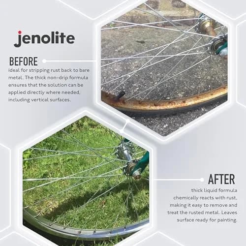 JENOLITE Rust Remover Liquid 34 Fl Oz | Fast Acting, Industrial Strength, No Rinse, UK Brand thumbnail 5